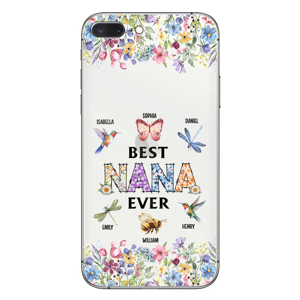 Best Mom Nana Ever - Personalized Grandma Clear Phone Case