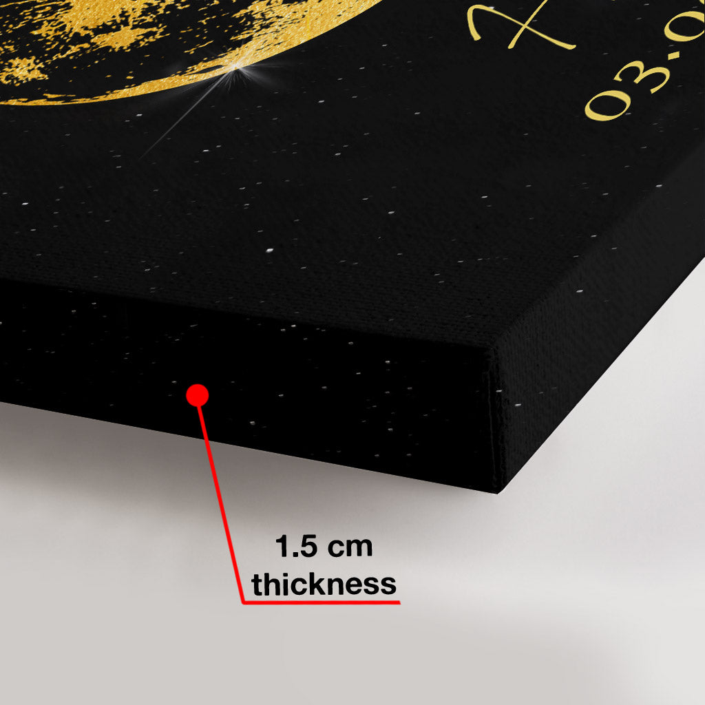 So sieht der Mond aus – Personalisierte Leinwand und Poster für Paare