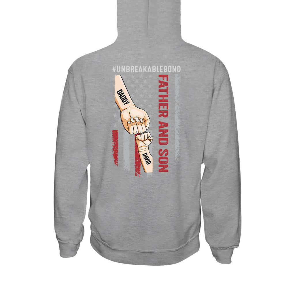 Unzerbrechliches Vater-Sohn-Band – Personalisiertes Vater-T-Shirt und Hoodie