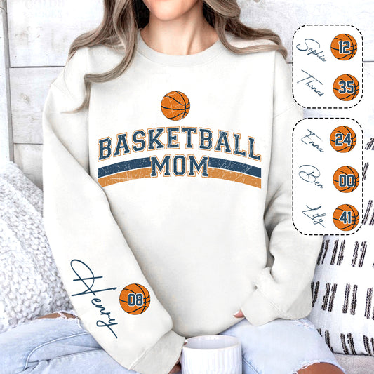 Basketball Mom With Any Kid Name & Number - Personalized Basketball All Over Shirt