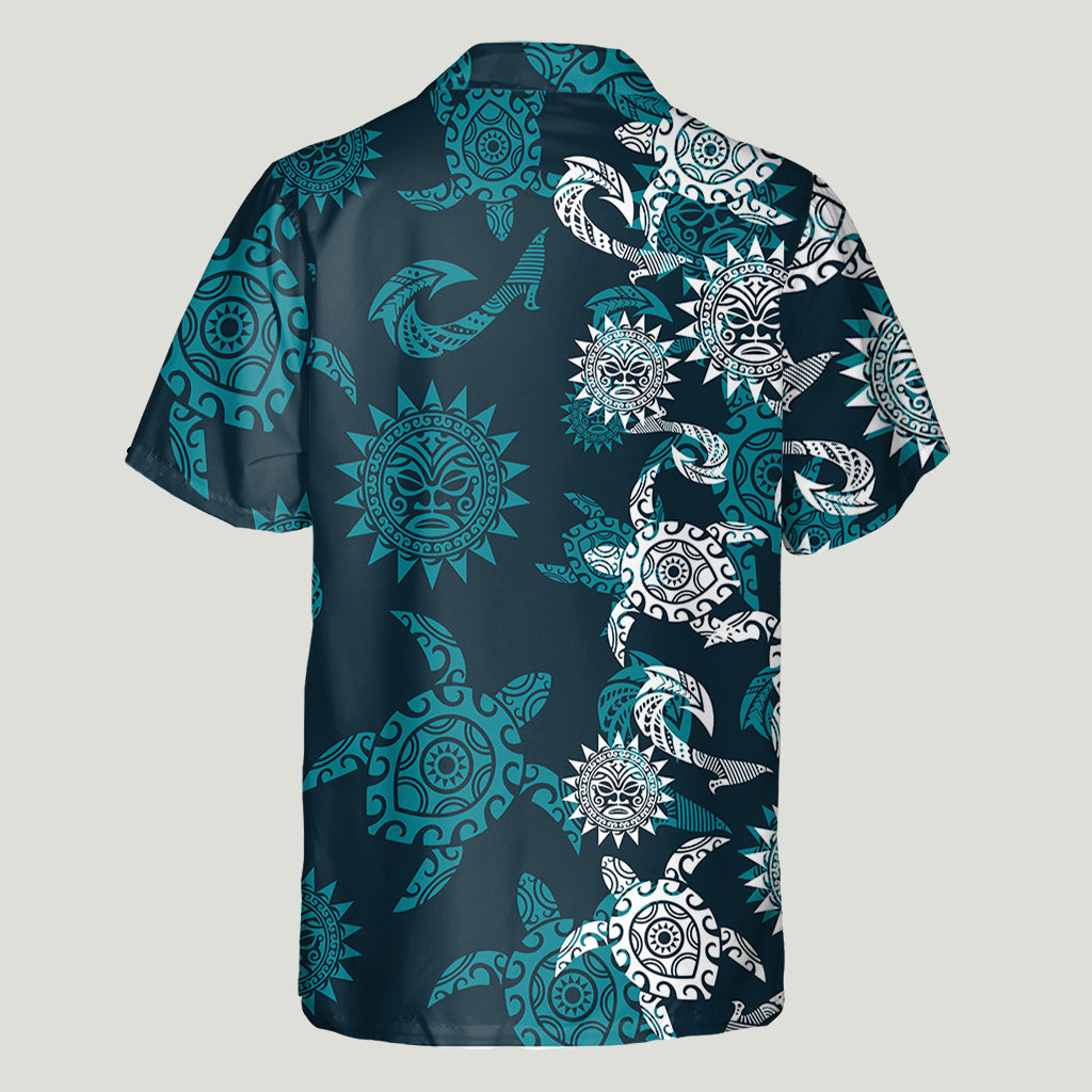 Wunderschönes Stammes-Schildkröten-Shirt – personalisiertes Hawaiihemd mit Schildkrötenmotiv