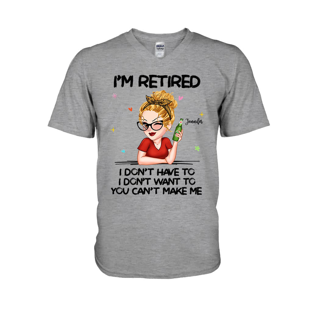 Ich bin im Ruhestand, da kann niemand was machen! – Personalisiertes Rentner-T-Shirt und Hoodie