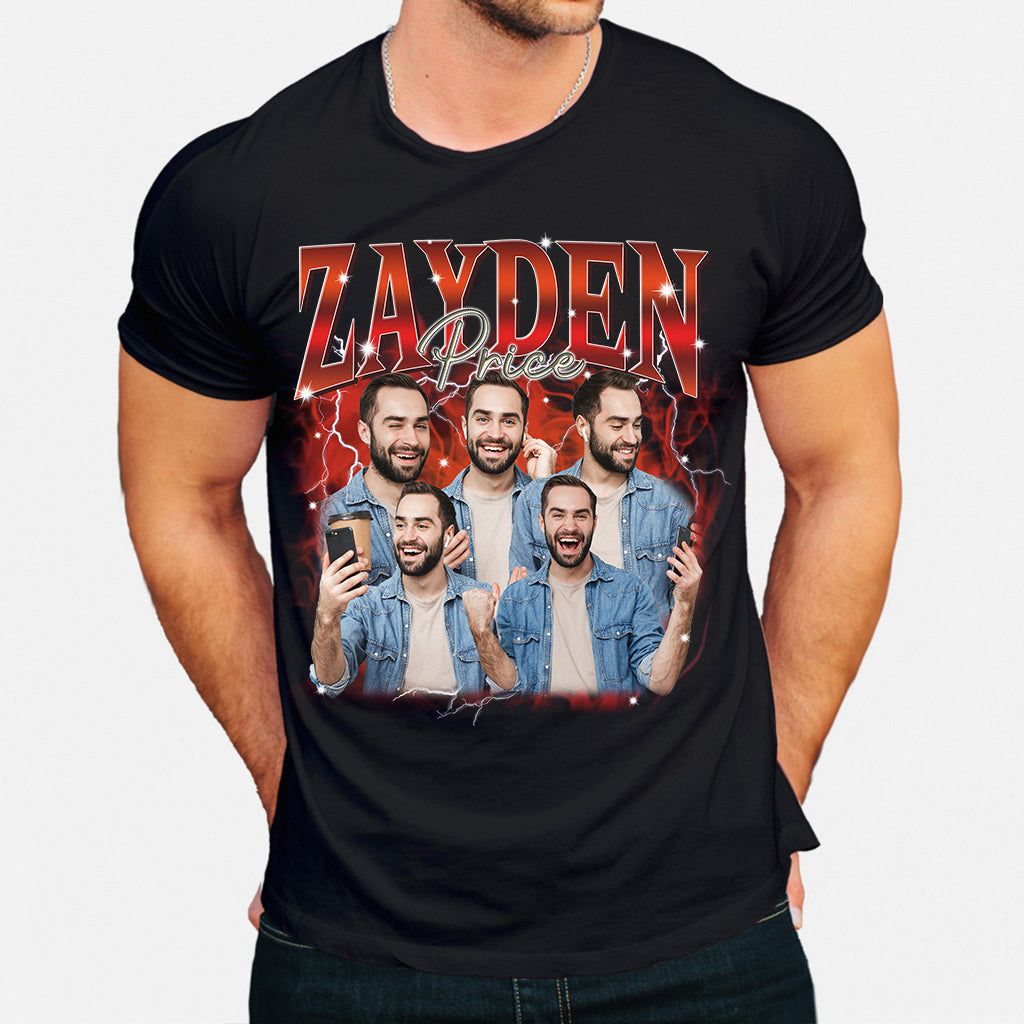 Individueller Text und Fotos – Personalisiertes Partner-T-Shirt und Hoodie