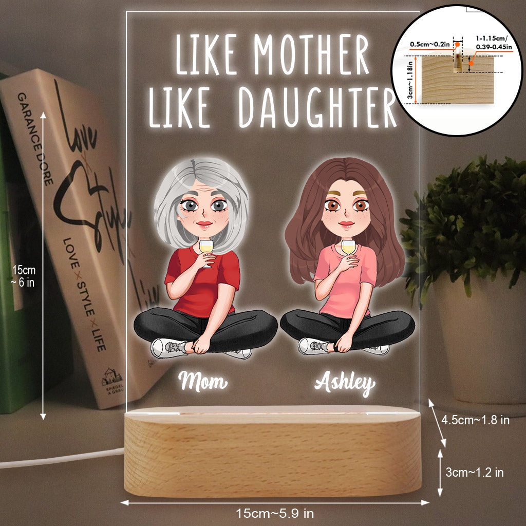 Wie die Mutter, so die Tochter – Personalisierte, mutterförmige Plakettenleuchte