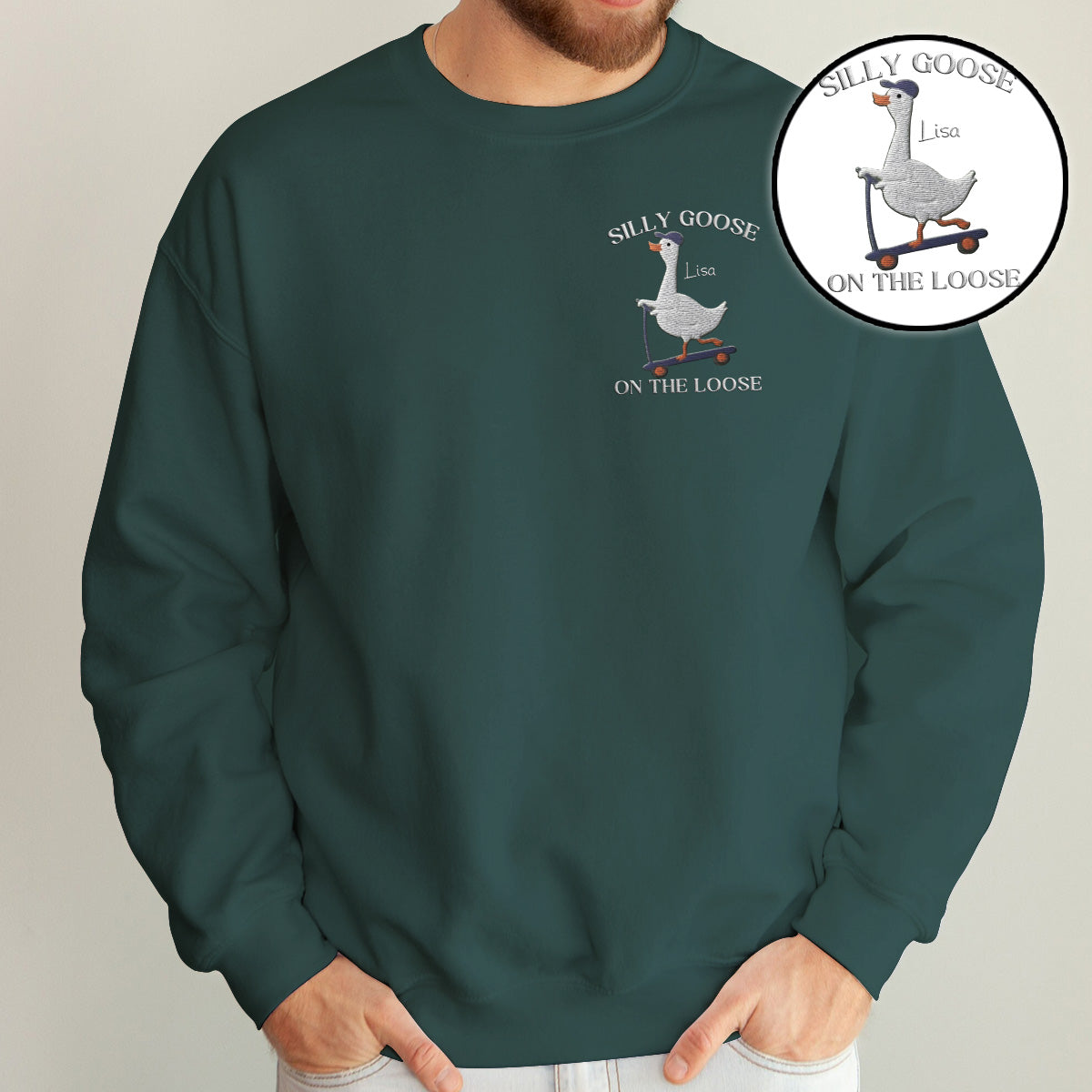 Besticktes Sweatshirt mit sarkastischem Spruch – Personalisierter Pullover mit Stickerei