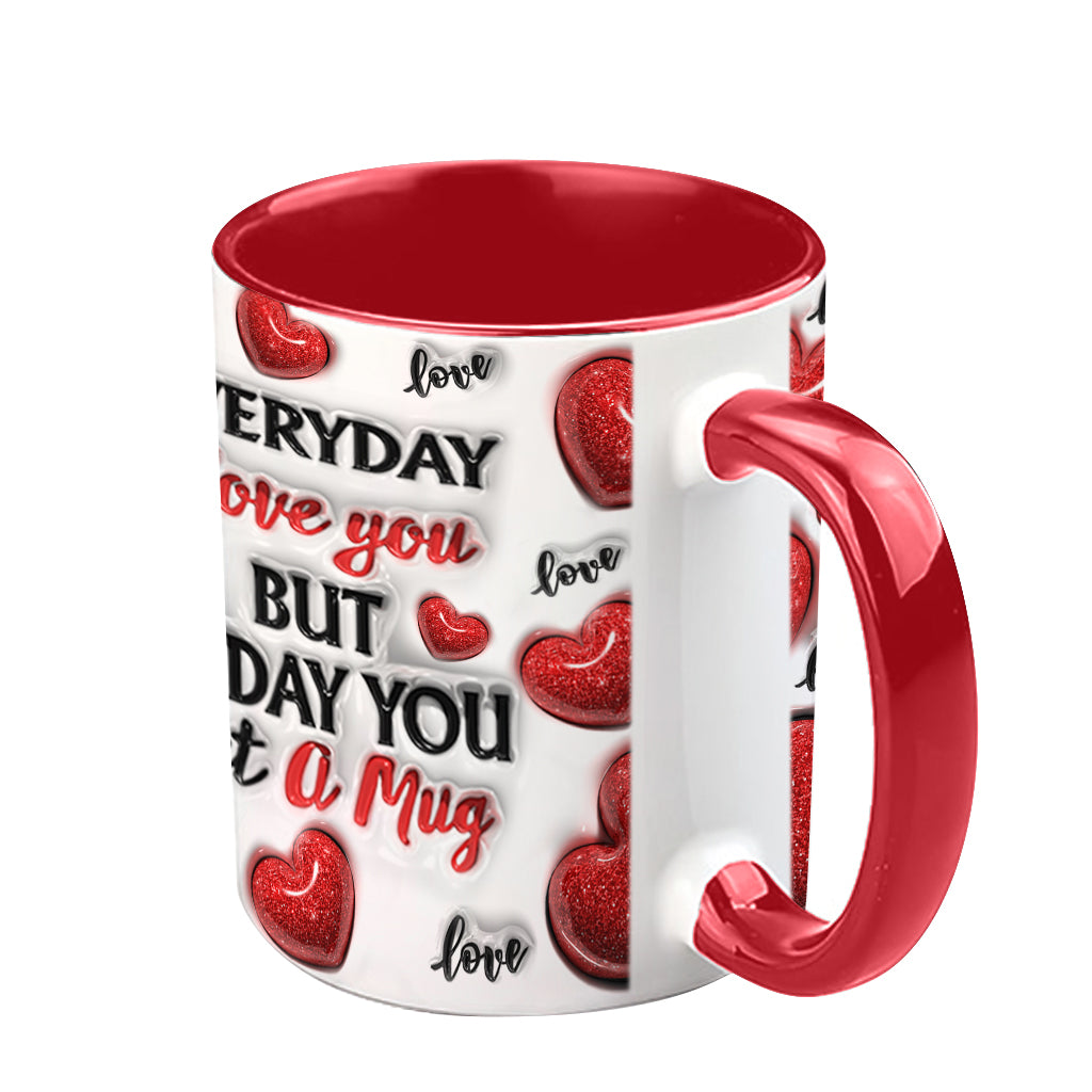 Jeden Tag Ich liebe dich - Personalisierte Tasse für Paare