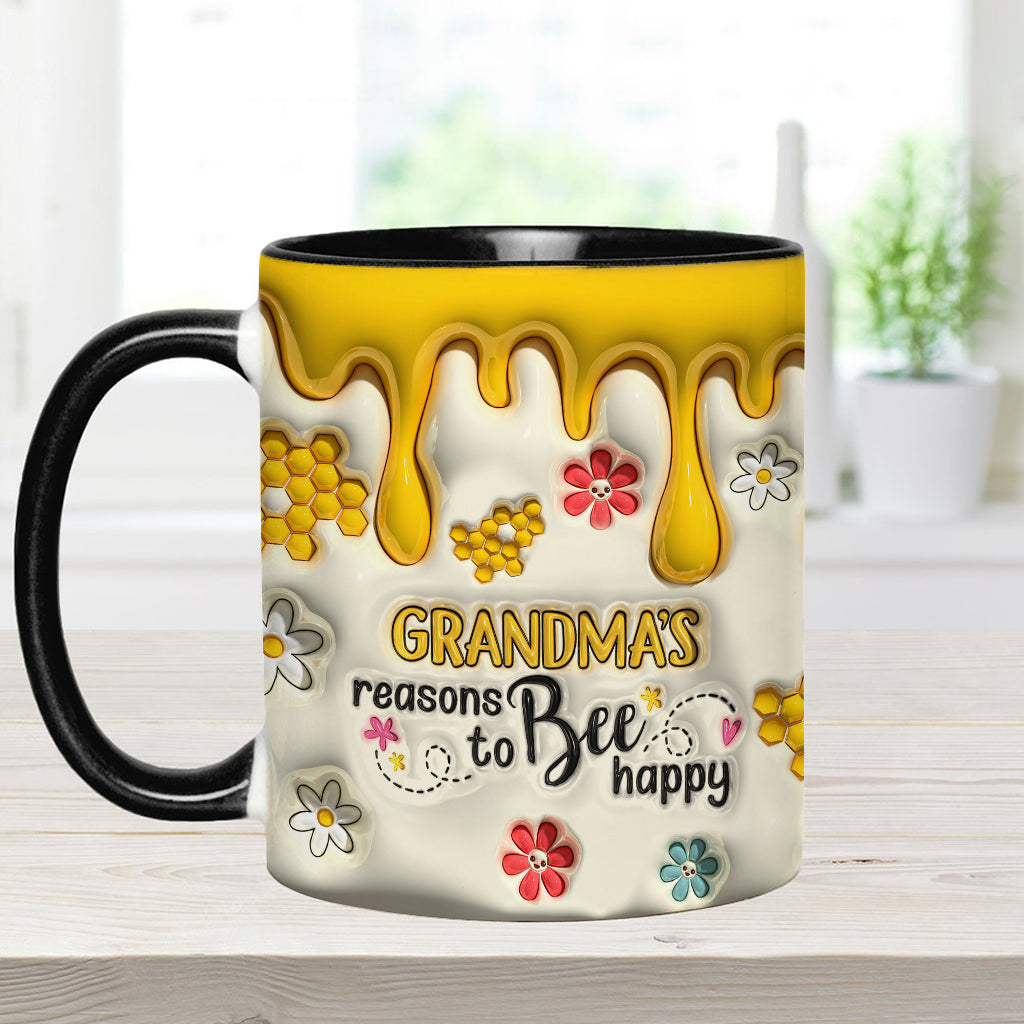 Omas Gründe, glücklich zu sein – Personalisierte Tasse mit Oma-Akzent