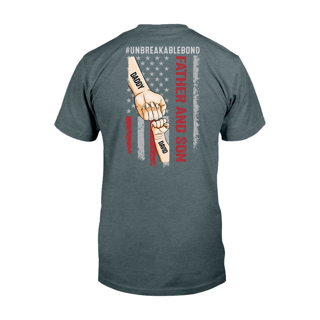 Unzerbrechliches Vater-Sohn-Band – Personalisiertes Vater-T-Shirt und Hoodie