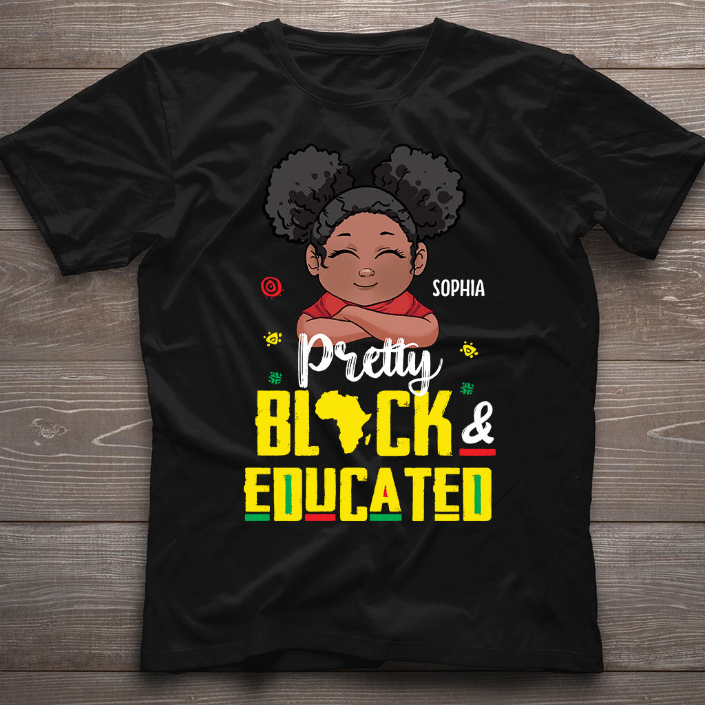 Hübsch, schwarz und gebildet – personalisiertes T-Shirt und Hoodie für Afroamerikanerinnen