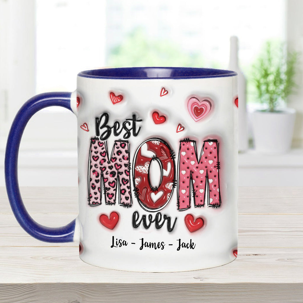 Beste Mama aller Zeiten - Personalisierte Tasse mit Muttermotiv