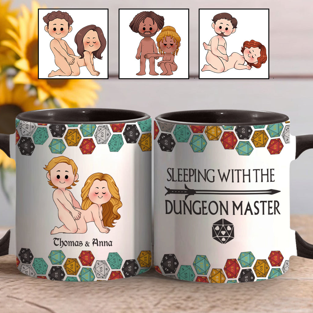 Sleeping With The DM - Personalized RPG Accent Mug