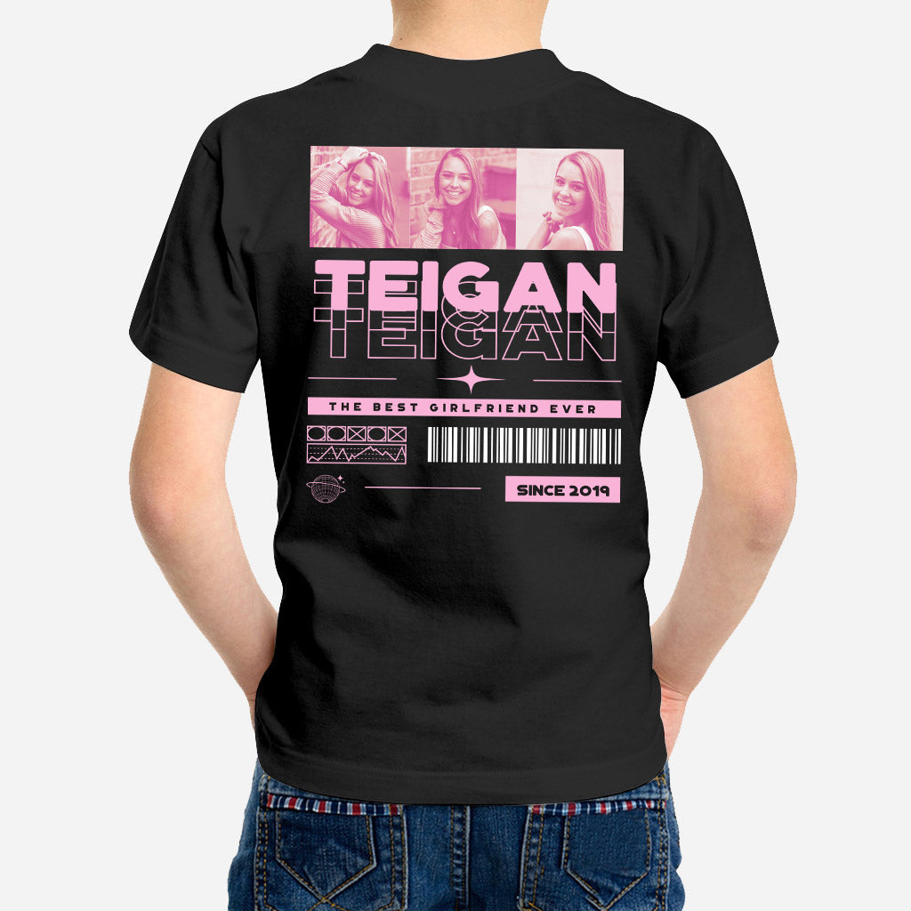 Meine Freundin – Personalisiertes Partner-T-Shirt und Hoodie