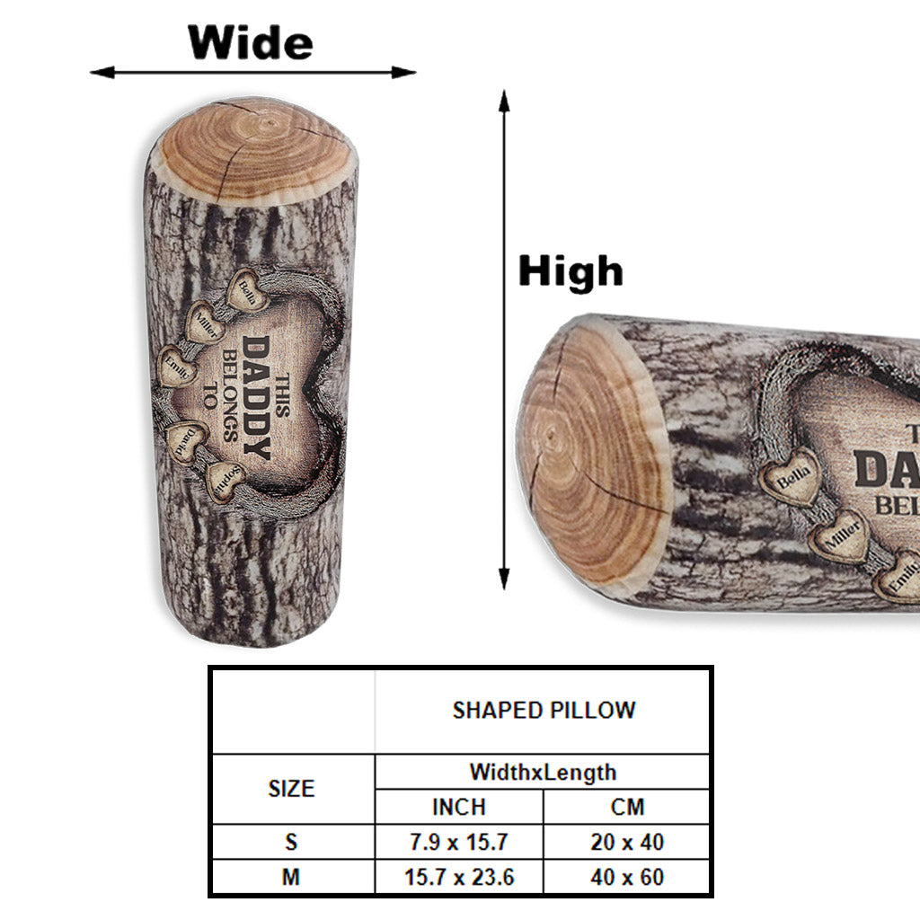 Jeder Titel und Name, dem das Herz gehört - Personalisiertes Kissen in Form eines Vaters