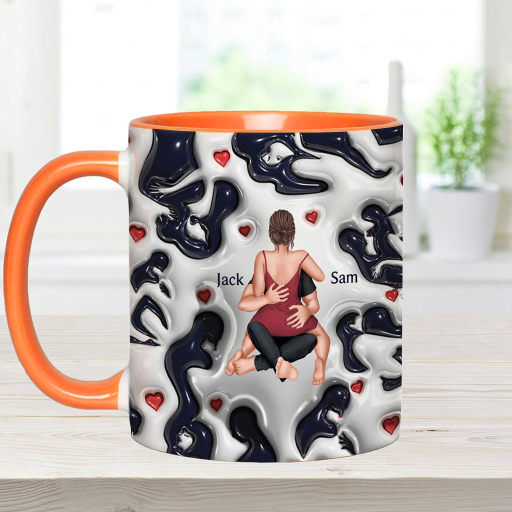 Ich liebe Lou einfach absolut, vollkommen und bedingungslos – personalisierte Tasse für Paare