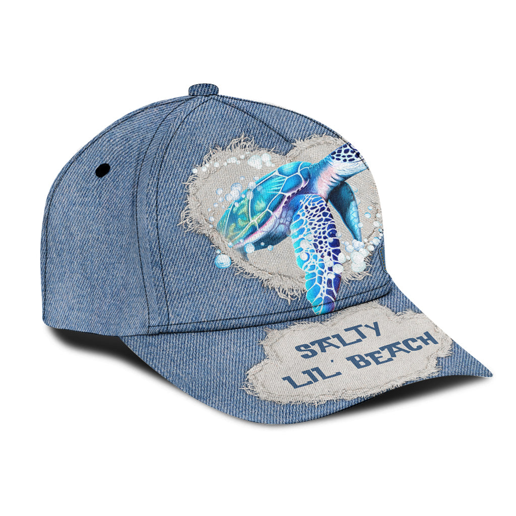 Salty Lil Beach - Personalisierte Turtle Classic Kappe
