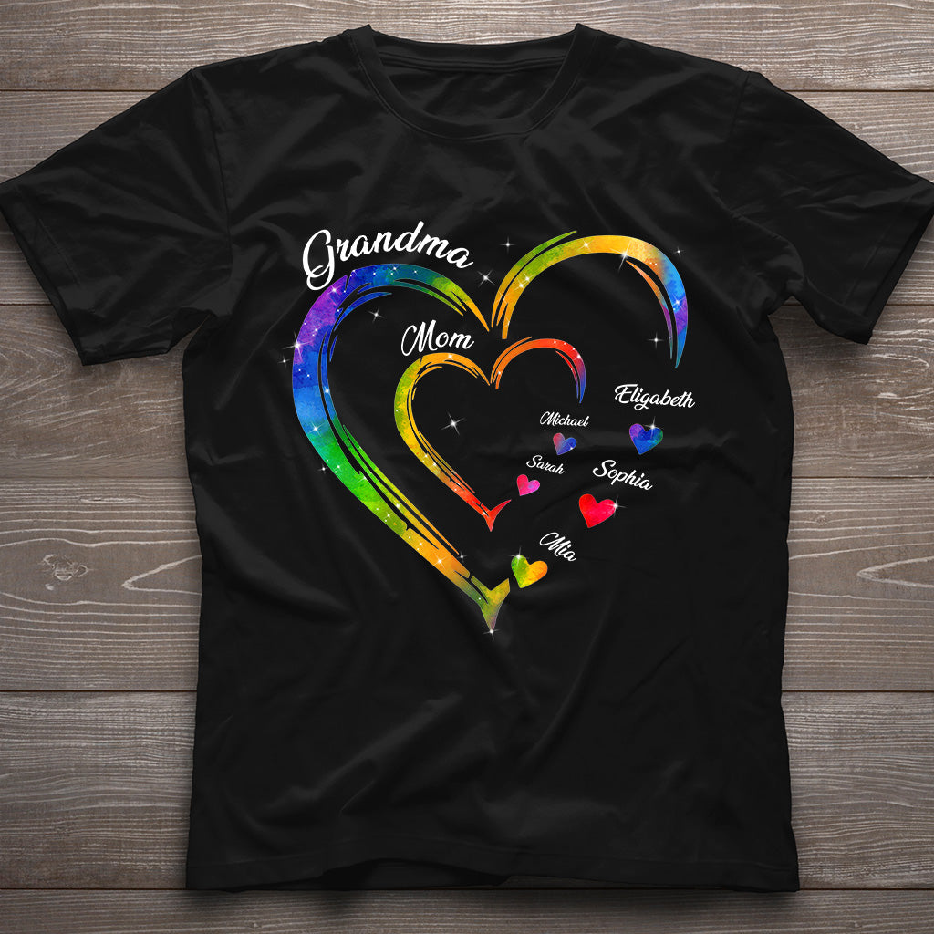 Oma-Herzen – Personalisiertes Oma-T-Shirt und Hoodie