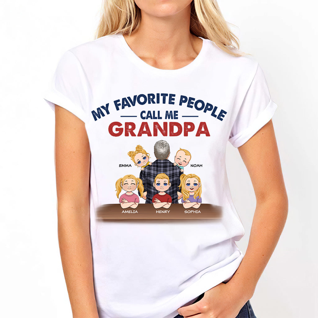 Meine Lieblingsmenschen nennen mich Opa – Personalisiertes Vater-T-Shirt und Hoodie