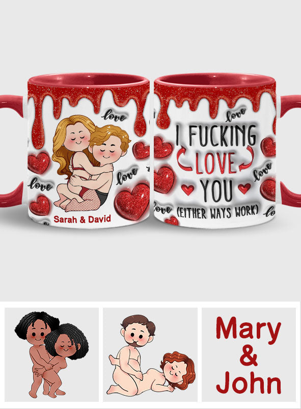 Ich liebe dich – Personalisierte Tasse für Paare