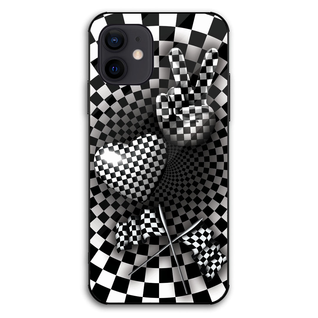 Handyhülle „Frieden, Liebe, Rennsport“