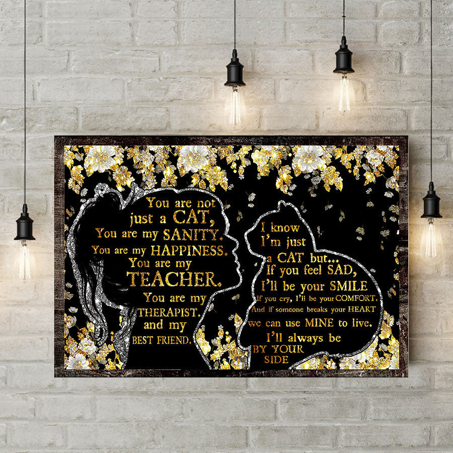 Poster „Du bist nicht nur eine Katze“ mit Glitzermuster