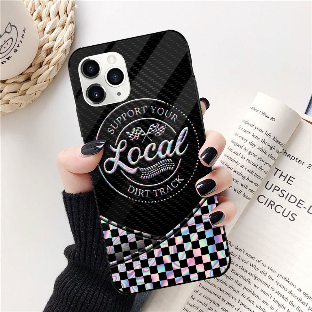 Unterstütze deine lokale Dirt-Track-Rennstrecke – Handyhülle für Rennsportbegeisterte