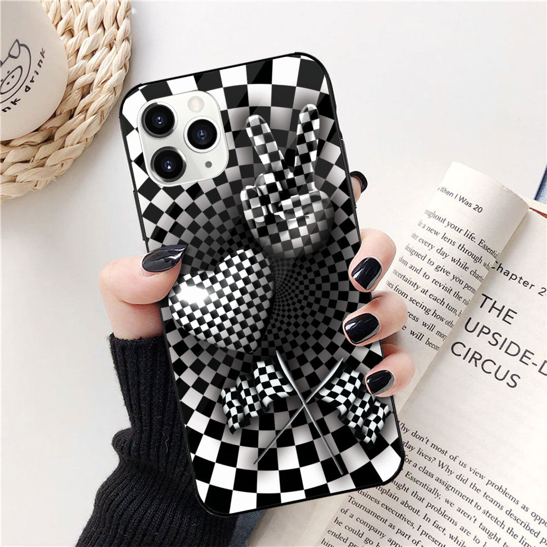 Handyhülle „Frieden, Liebe, Rennsport“