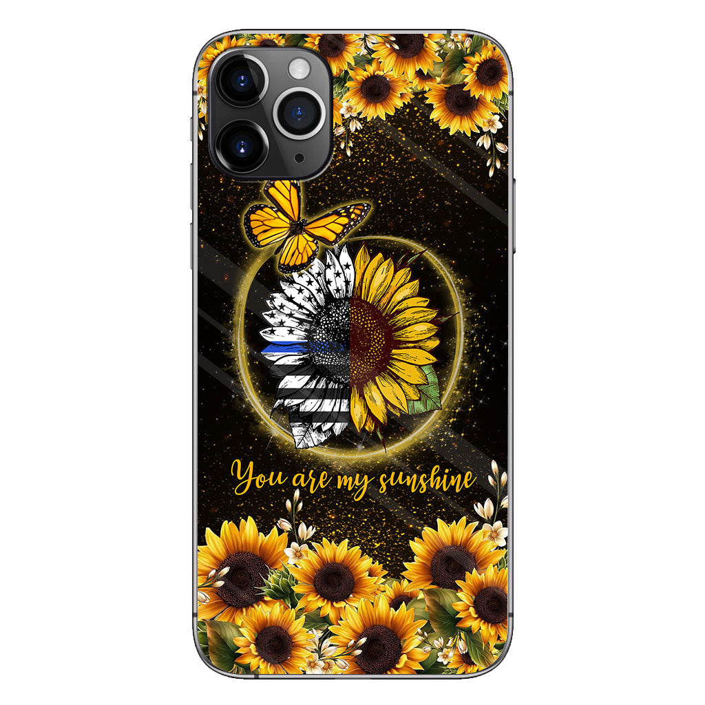 You Are My Sunshine Sunflower Blue Line - Polizei-Handyhülle 112021