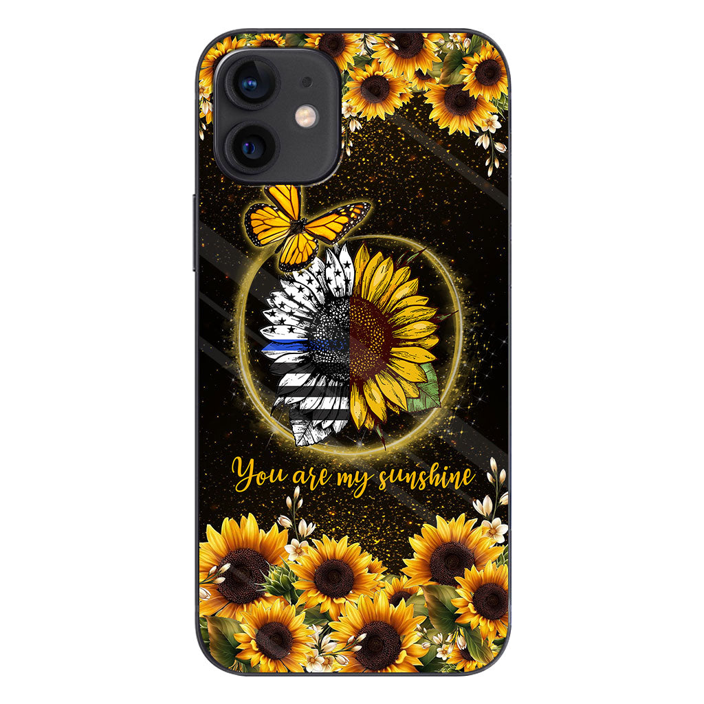 You Are My Sunshine Sunflower Blue Line - Polizei-Handyhülle 112021