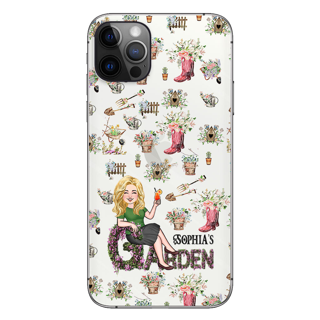 And Into The Garden I go - Personalized Gardening Clear Phone Case