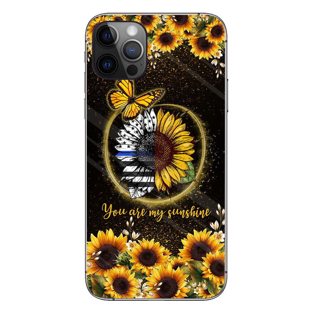 You Are My Sunshine Sunflower Blue Line - Polizei-Handyhülle 112021