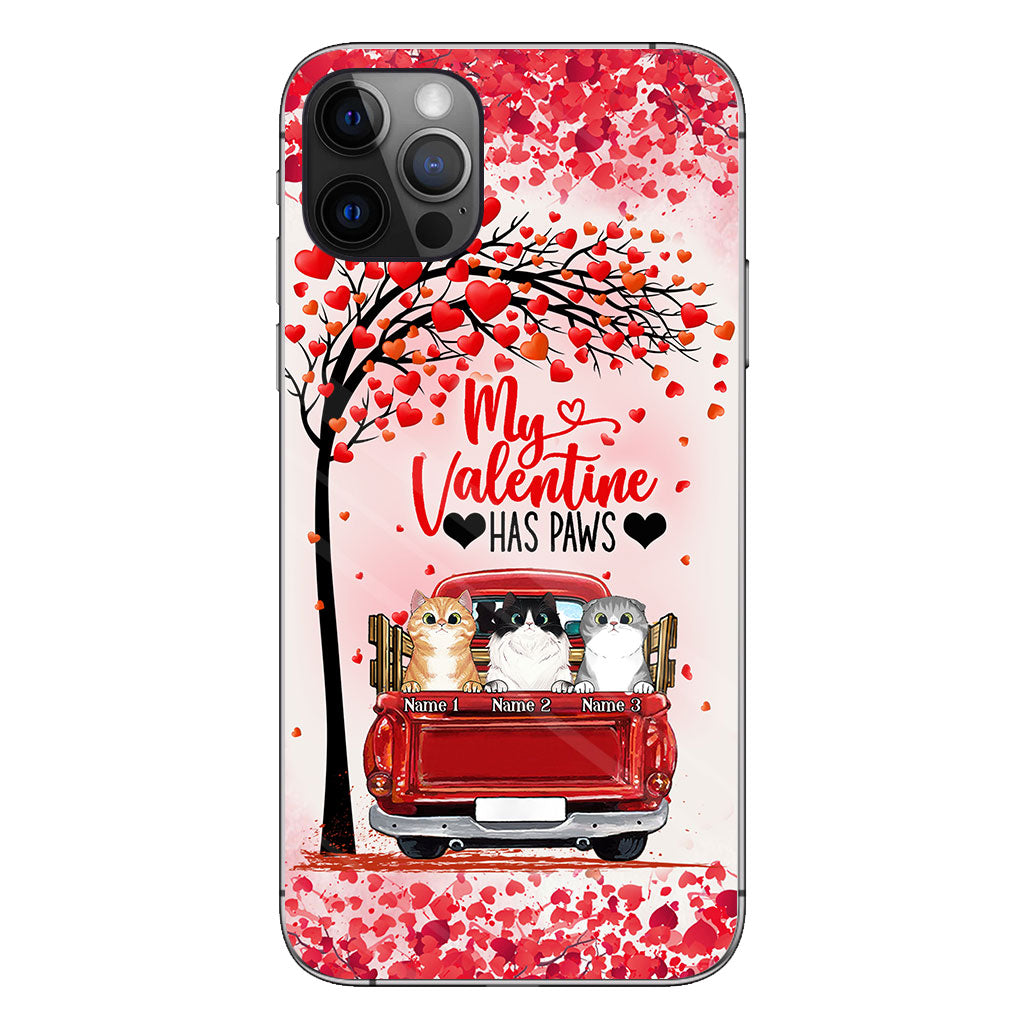 Mein Valentin hat Pfoten – Personalisierte Handyhülle mit Katze