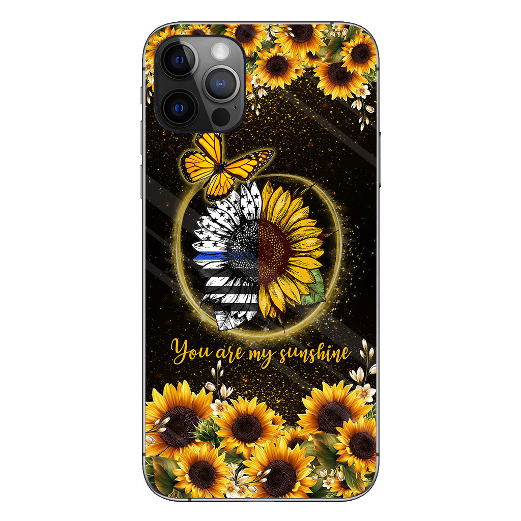 You Are My Sunshine Sunflower Blue Line - Polizei-Handyhülle 112021