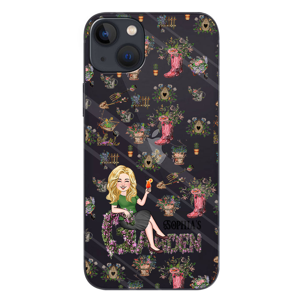And Into The Garden I go - Personalized Gardening Clear Phone Case