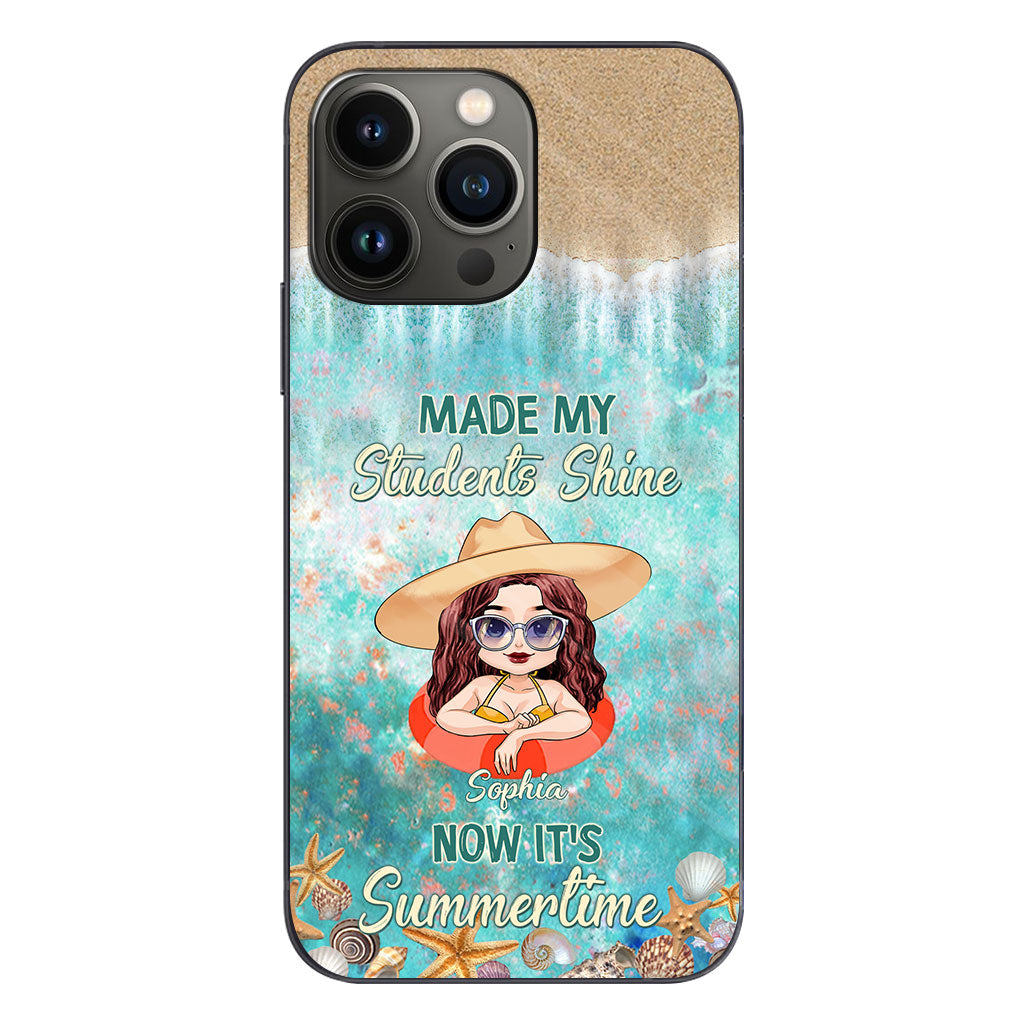 Got My Mind On Summer - Personalized Teacher Phone Case