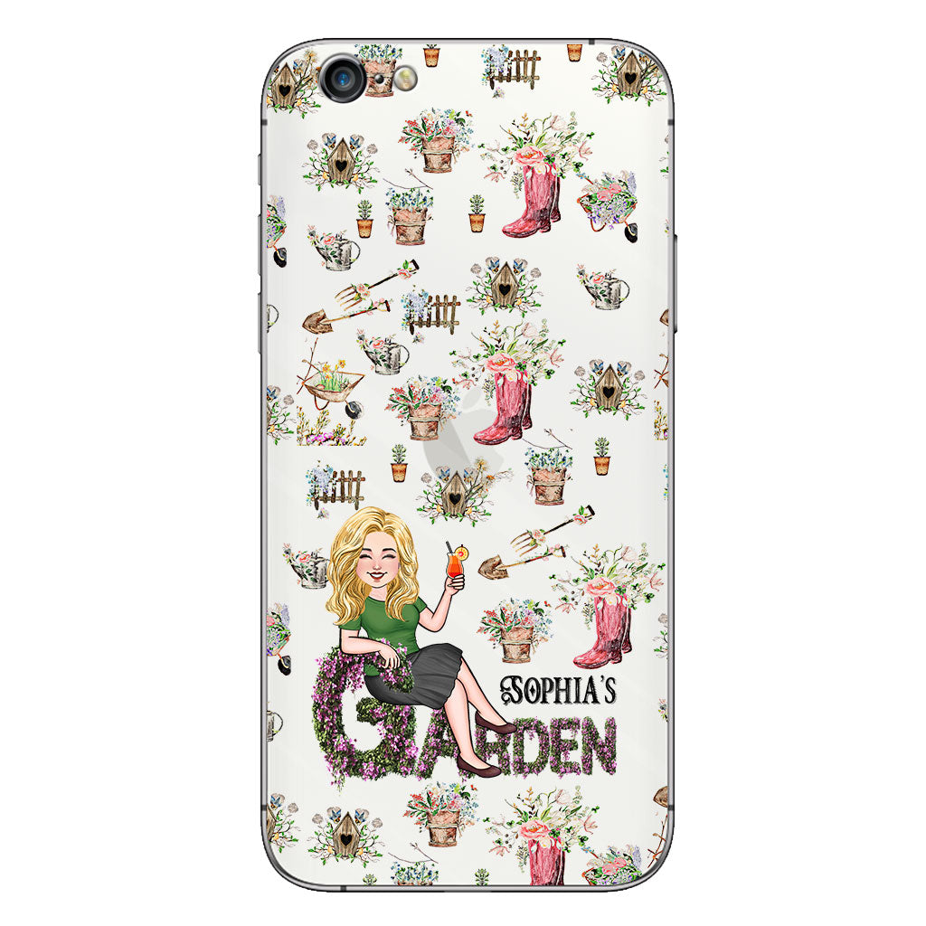 And Into The Garden I go - Personalized Gardening Clear Phone Case