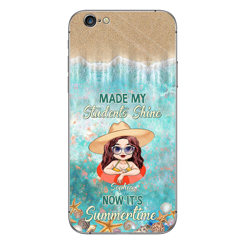 Got My Mind On Summer - Personalized Teacher Phone Case