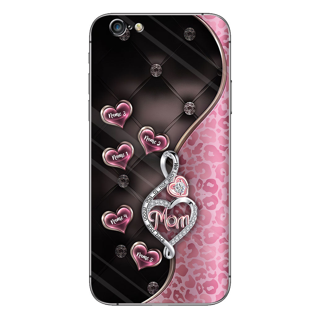 Bis zum Mond und zurück Roségold - Personalisierte Handyhülle zum Muttertag