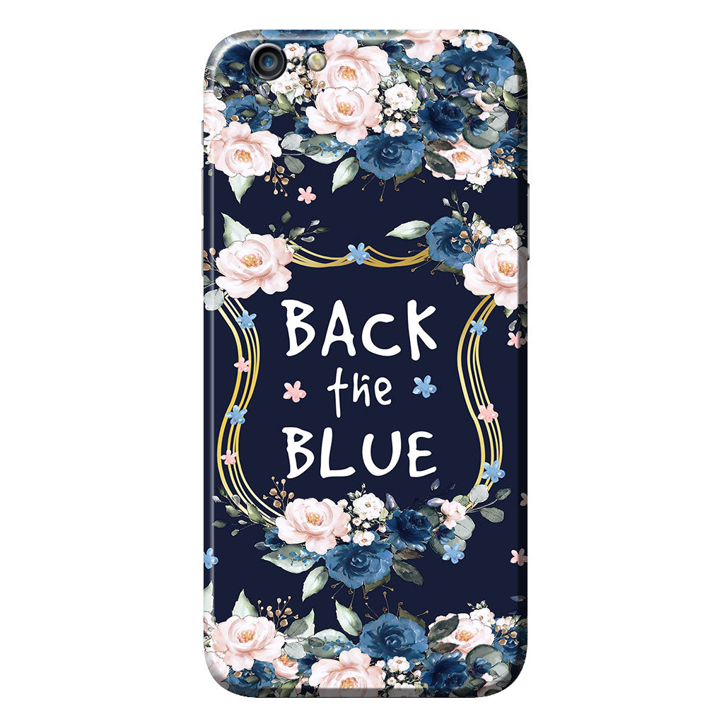 Handyhülle mit blauem Abzeichen für Polizeibeamte 062021