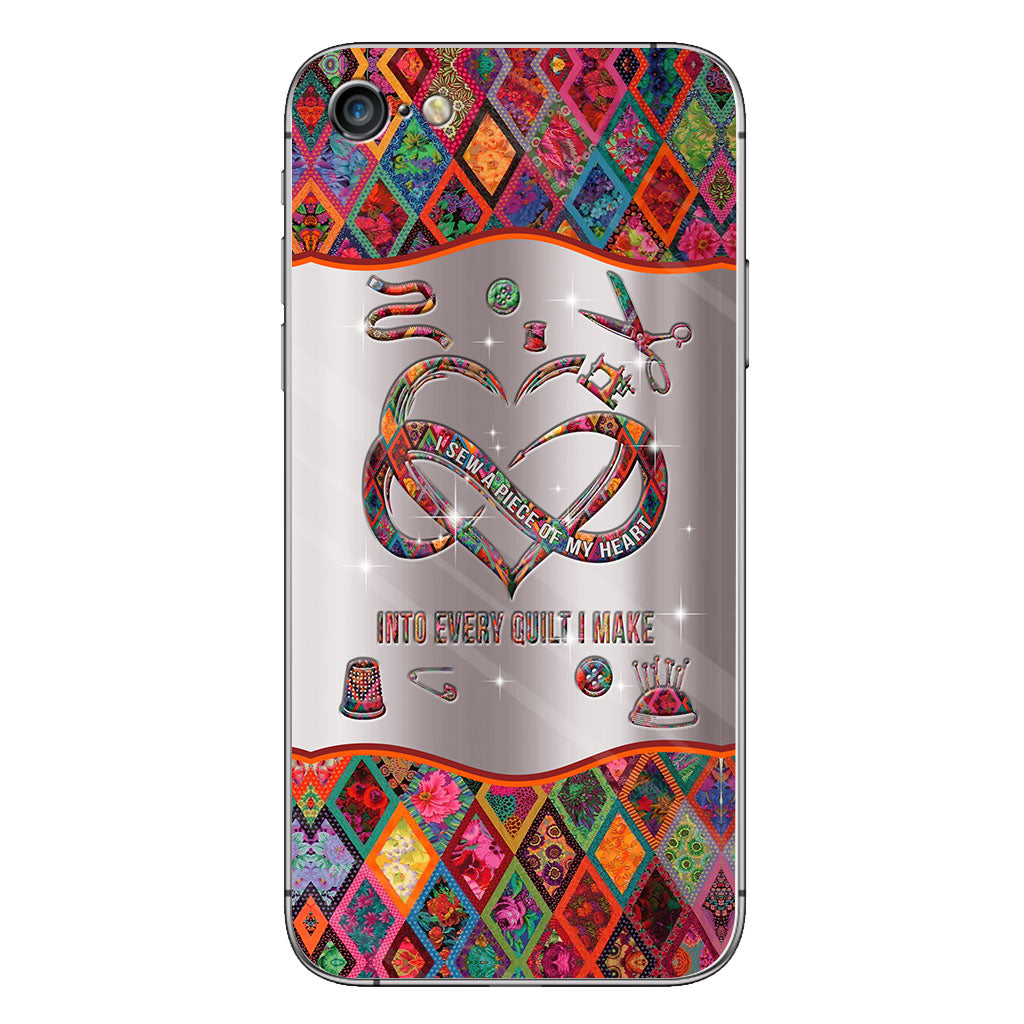 I Sew A Piece Of My Heart Personalized Phone Case