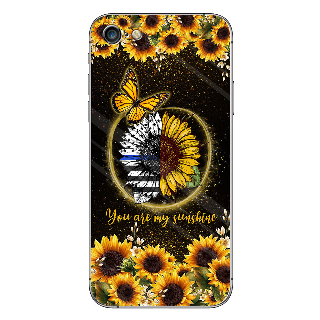 You Are My Sunshine Sunflower Blue Line - Polizei-Handyhülle 112021