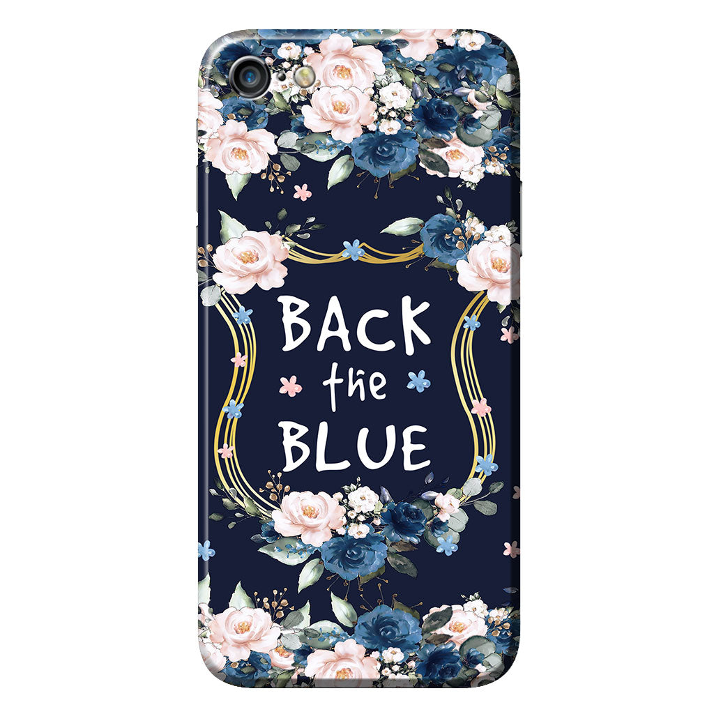 Handyhülle mit blauem Abzeichen für Polizeibeamte 062021