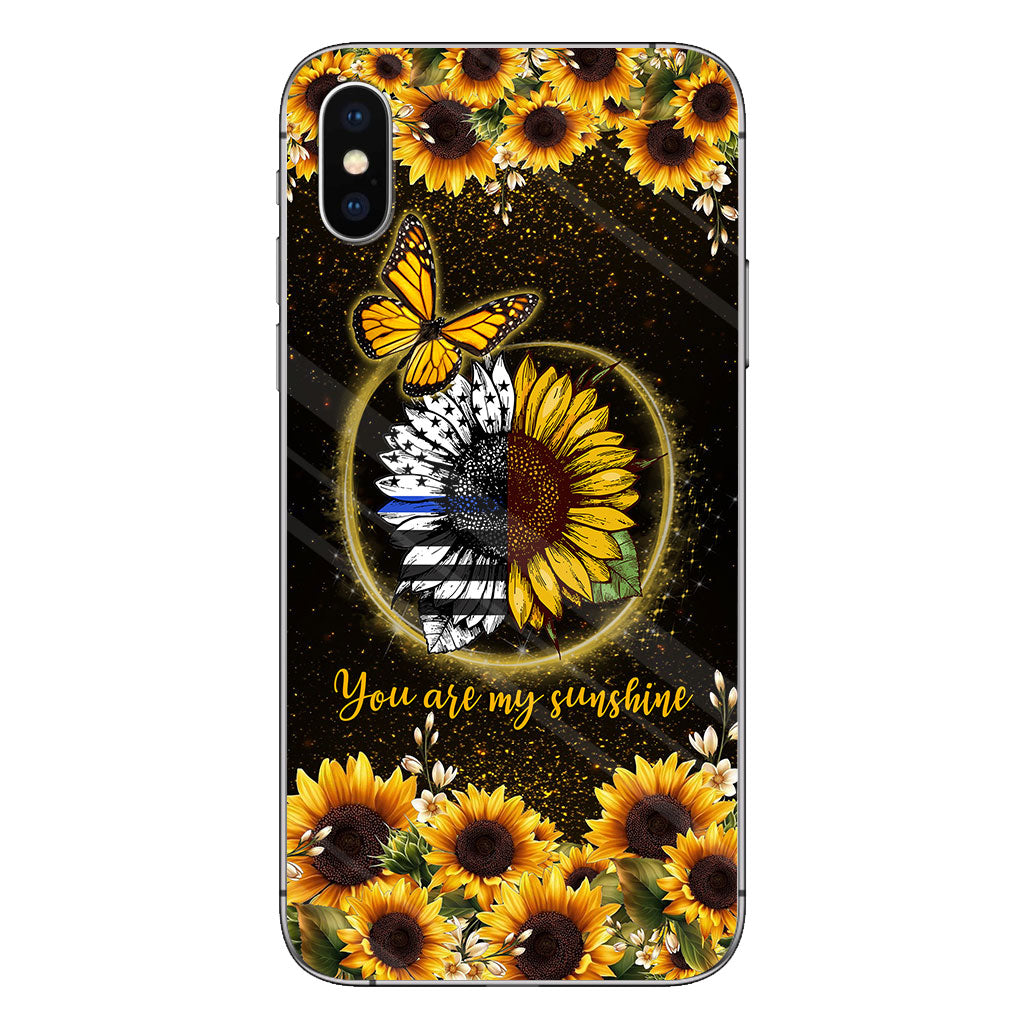 You Are My Sunshine Sunflower Blue Line - Polizei-Handyhülle 112021