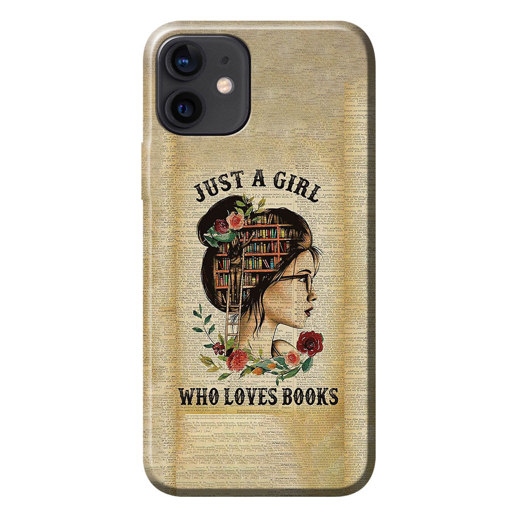 Just A Girl - Book Phone Case