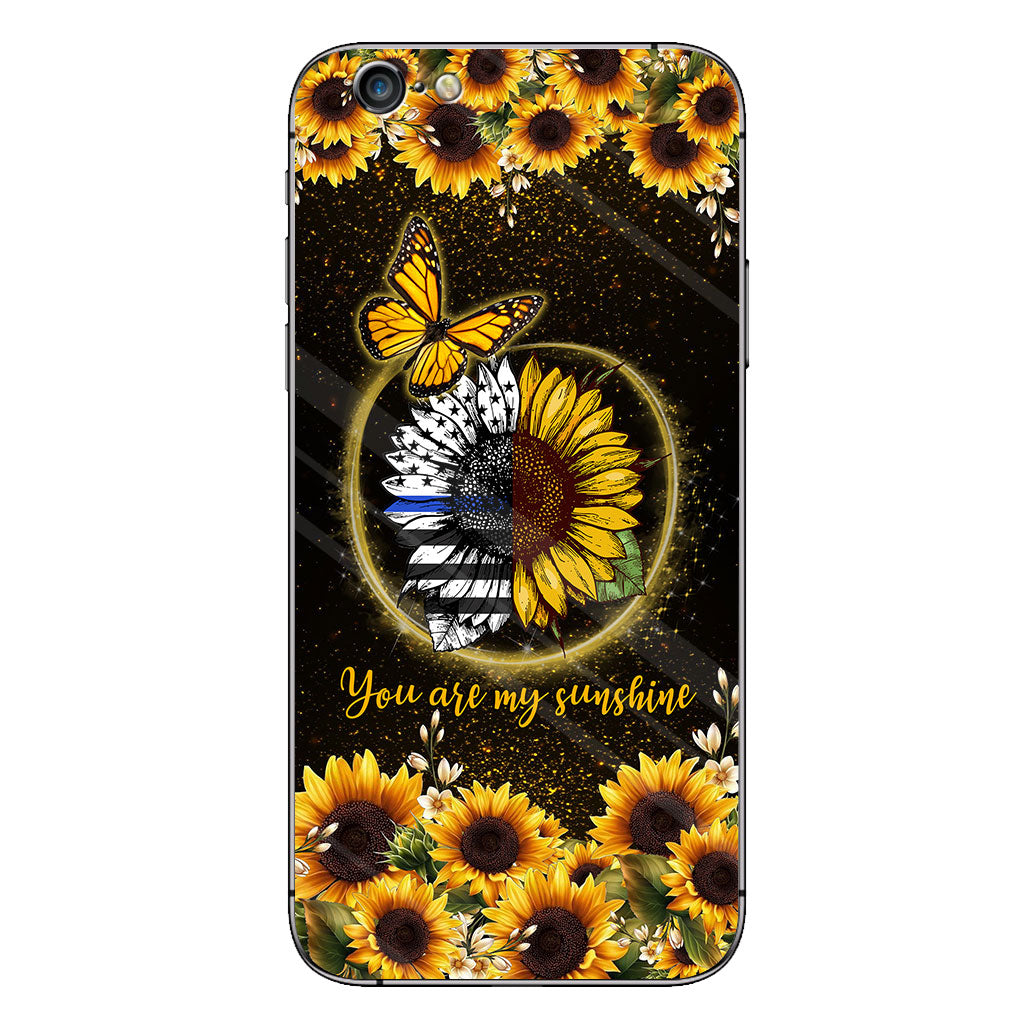 You Are My Sunshine Sunflower Blue Line - Polizei-Handyhülle 112021