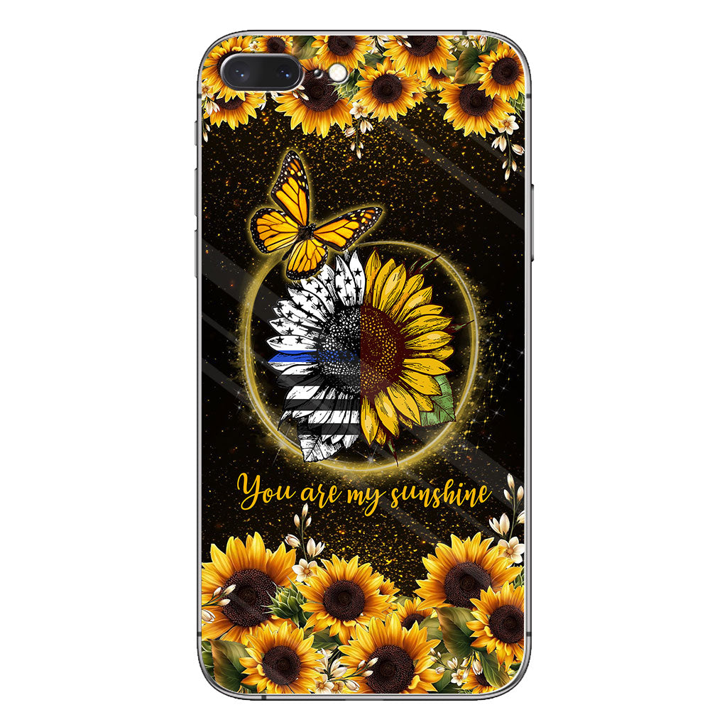 You Are My Sunshine Sunflower Blue Line - Polizei-Handyhülle 112021