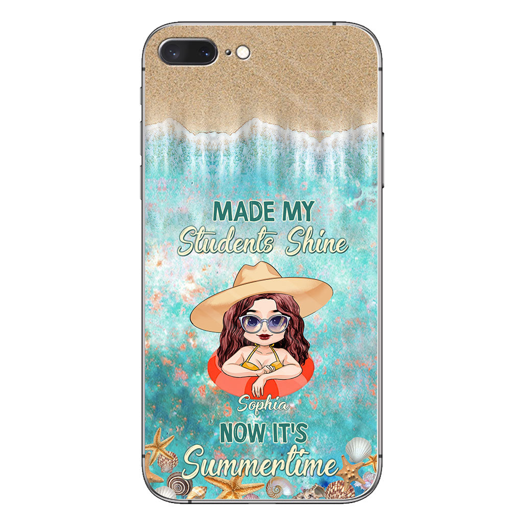 Got My Mind On Summer - Personalized Teacher Phone Case