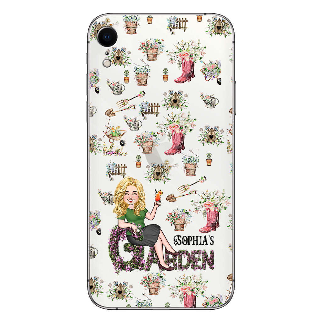 And Into The Garden I go - Personalized Gardening Clear Phone Case