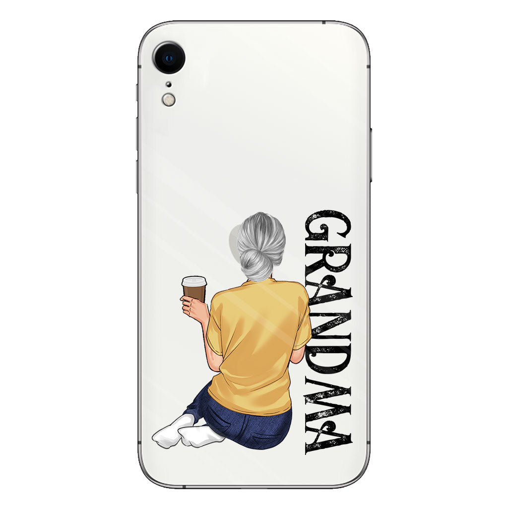 Beste Oma aller Zeiten – Personalisierte transparente Handyhülle für Oma