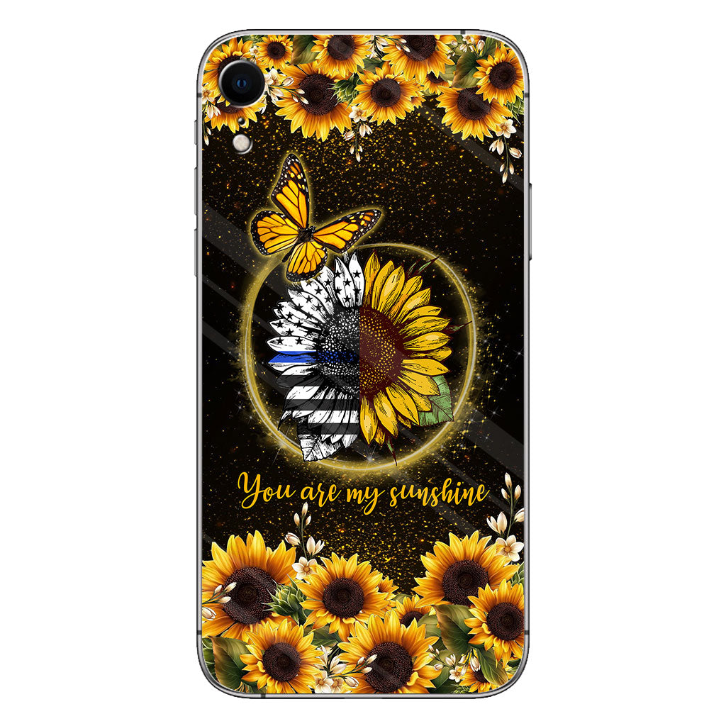 You Are My Sunshine Sunflower Blue Line - Polizei-Handyhülle 112021