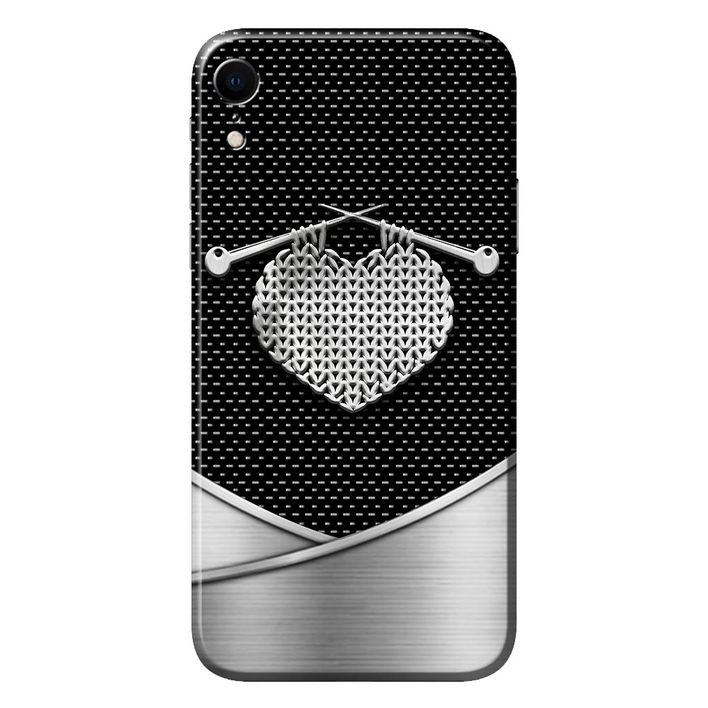 Knit Metal Pattern Print Phone Case 062021